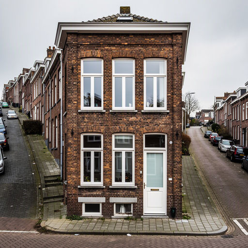 vooroorlogse woning in Groesbeek met witte kunststof kozijnen aan de voorgevel